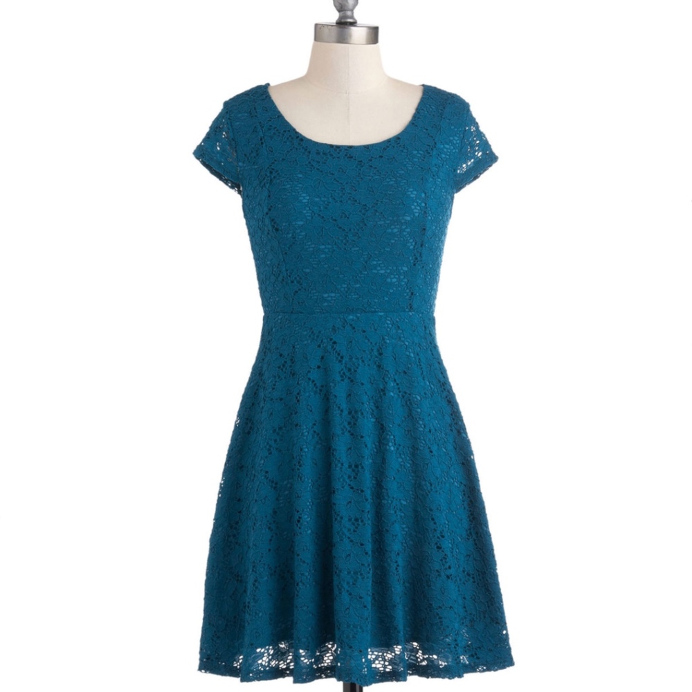 ModCloth Turquoise Blue A-Line Dress
